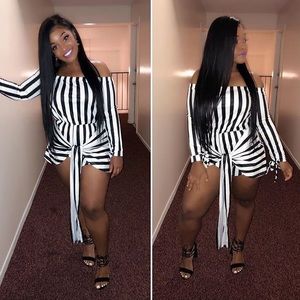 Tie Waist Romper WORN ONCE !